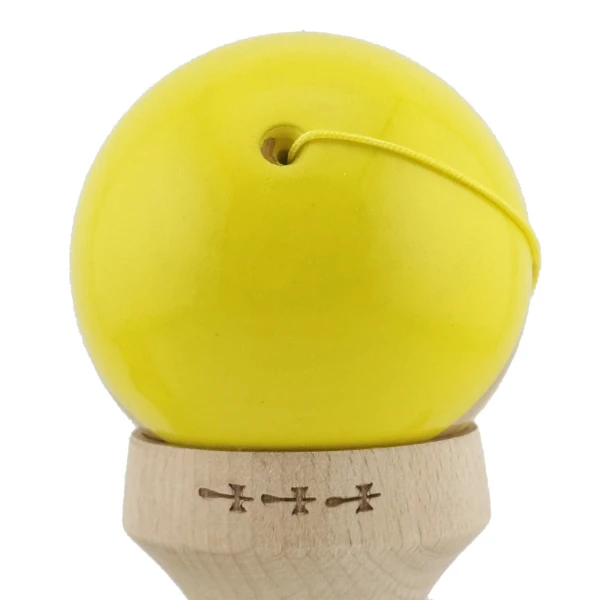 "kendama flippy x original rainbow", profesională, rulment metalic, ața 62/65 cm, ultra aderent, cupe mari, king size 7 х 6 х 18 cm, galben-maro 9