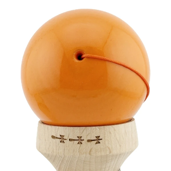 "kendama flippy x original rainbow", profesională, rulment metalic, ața 62/65 cm, ultra aderent, cupe mari, king size 7 х 6 х 18 cm, portocaliu-maro 9