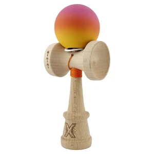 «kendama super sticky x original», rulment metalic, ața 62/65 cm, king size 7.5 x 6 x 18 cm, gradient roz-portocaliu-galben Thumbnail 12