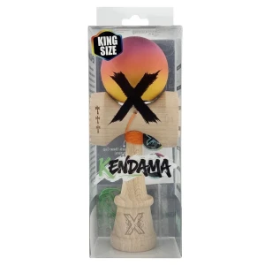 «kendama super sticky x original», rulment metalic, ața 62/65 cm, king size 7.5 x 6 x 18 cm, gradient roz-portocaliu-galben Thumbnail 4