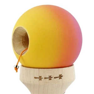 «kendama super sticky x original», rulment metalic, ața 62/65 cm, king size 7.5 x 6 x 18 cm, gradient roz-portocaliu-galben Thumbnail 10