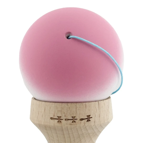 «kendama super sticky x original», rulment metalic, ața 62/65 cm, king size 7.5 x 6 x 18 cm, gradient roz-alb-gri 6