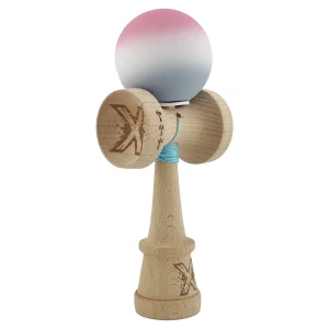 «kendama super sticky x original», rulment metalic, ața 62/65 cm, king size 7.5 x 6 x 18 cm, gradient roz-alb-gri Thumbnail 12
