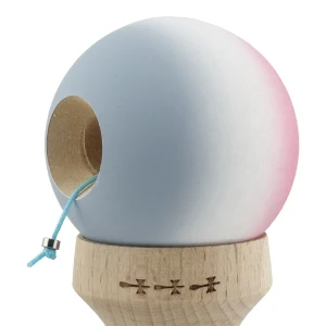 «kendama super sticky x original», rulment metalic, ața 62/65 cm, king size 7.5 x 6 x 18 cm, gradient roz-alb-gri Thumbnail 9