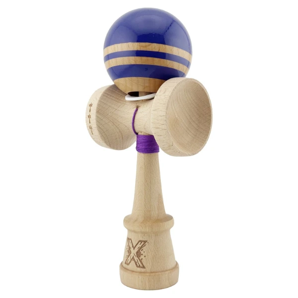 "kendama flippy x original rainbow", profesională, rulment metalic, ața 62/65 cm, ultra aderent, cupe mari, king size 7 х 6 х 18 cm, violet-maro 11