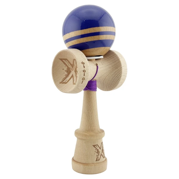"kendama flippy x original rainbow", profesională, rulment metalic, ața 62/65 cm, ultra aderent, cupe mari, king size 7 х 6 х 18 cm, violet-maro 12