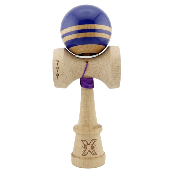 "kendama flippy x original rainbow", profesională, rulment metalic, ața 62/65 cm, ultra aderent, cupe mari, king size 7 х 6 х 18 cm, violet-maro 3