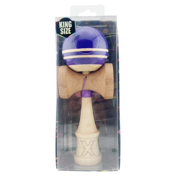 "kendama flippy x original rainbow", profesională, rulment metalic, ața 62/65 cm, ultra aderent, cupe mari, king size 7 х 6 х 18 cm, violet-maro 4
