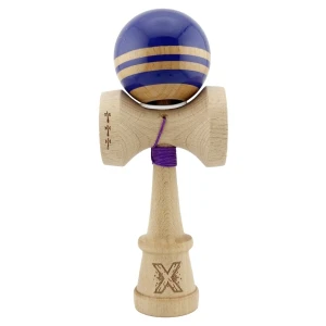 "kendama flippy x original rainbow", profesională, rulment metalic, ața 62/65 cm, ultra aderent, cupe mari, king size 7 х 6 х 18 cm, violet-maro Thumbnail 3