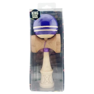 "kendama flippy x original rainbow", profesională, rulment metalic, ața 62/65 cm, ultra aderent, cupe mari, king size 7 х 6 х 18 cm, violet-maro Thumbnail 4