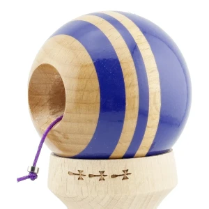 "kendama flippy x original rainbow", profesională, rulment metalic, ața 62/65 cm, ultra aderent, cupe mari, king size 7 х 6 х 18 cm, violet-maro Thumbnail 5