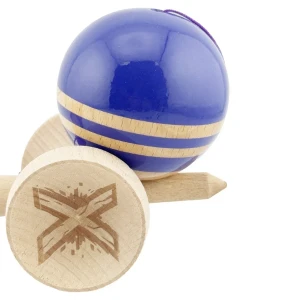 "kendama flippy x original rainbow", profesională, rulment metalic, ața 62/65 cm, ultra aderent, cupe mari, king size 7 х 6 х 18 cm, violet-maro Thumbnail 8