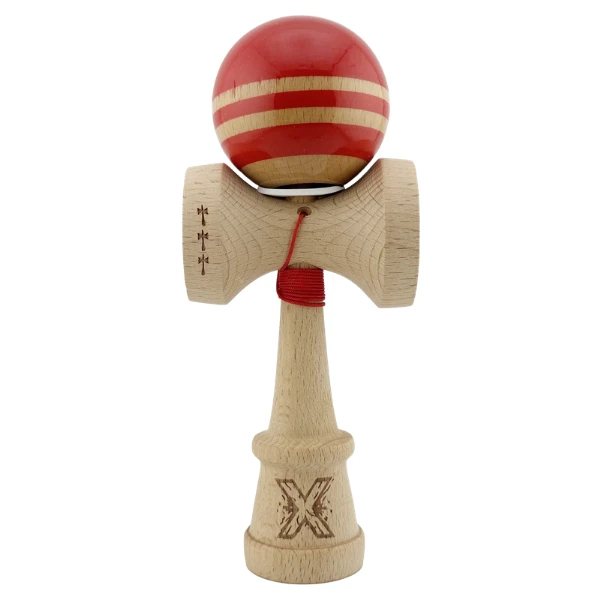 "kendama flippy x original rainbow", profesională, rulment metalic, ața 62/65 cm, ultra aderent, cupe mari, king size 7 х 6 х 18 cm, rosu-maro 3