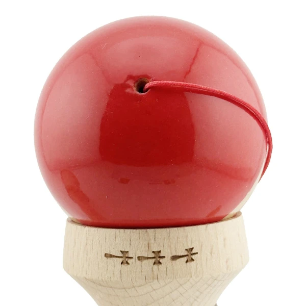 "kendama flippy x original rainbow", profesională, rulment metalic, ața 62/65 cm, ultra aderent, cupe mari, king size 7 х 6 х 18 cm, rosu-maro 6