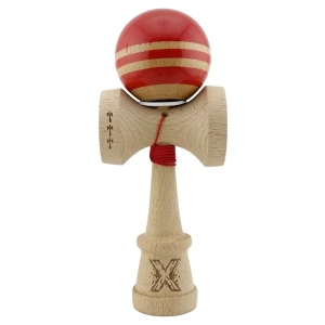 "kendama flippy x original rainbow", profesională, rulment metalic, ața 62/65 cm, ultra aderent, cupe mari, king size 7 х 6 х 18 cm, rosu-maro Thumbnail 3