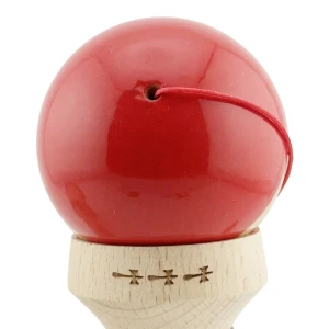 "kendama flippy x original rainbow", profesională, rulment metalic, ața 62/65 cm, ultra aderent, cupe mari, king size 7 х 6 х 18 cm, rosu-maro Thumbnail 6