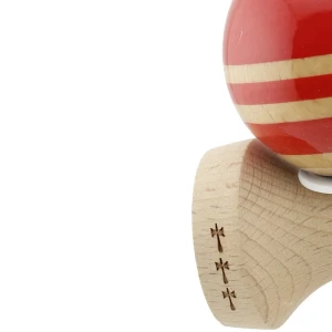 "kendama flippy x original rainbow", profesională, rulment metalic, ața 62/65 cm, ultra aderent, cupe mari, king size 7 х 6 х 18 cm, rosu-maro Thumbnail 8