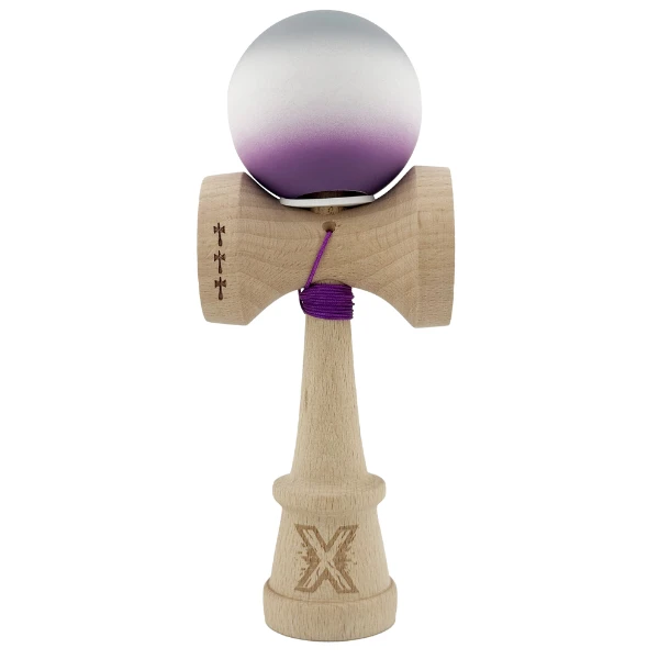 «kendama super sticky x original», rulment metalic, ața 62/65 cm, king size 7.5 x 6 x 18 cm, gradient gri-mov 3