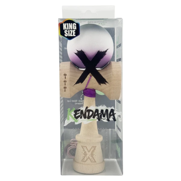 «kendama super sticky x original», rulment metalic, ața 62/65 cm, king size 7.5 x 6 x 18 cm, gradient gri-mov 4