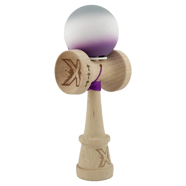«kendama super sticky x original», rulment metalic, ața 62/65 cm, king size 7.5 x 6 x 18 cm, gradient gri-mov 5
