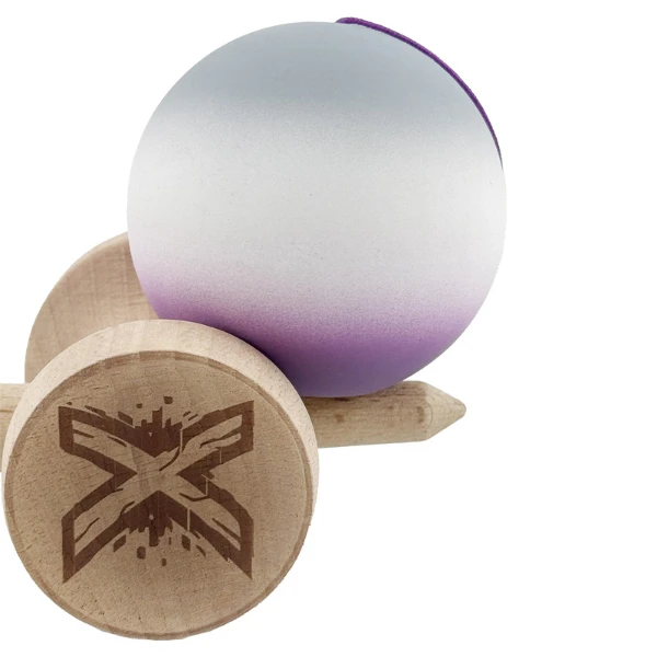 «kendama super sticky x original», rulment metalic, ața 62/65 cm, king size 7.5 x 6 x 18 cm, gradient gri-mov 6