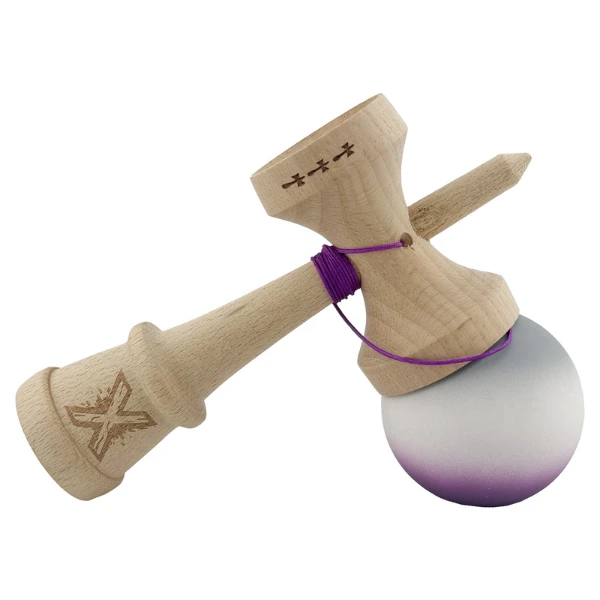 «kendama super sticky x original», rulment metalic, ața 62/65 cm, king size 7.5 x 6 x 18 cm, gradient gri-mov 8