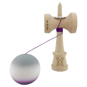 «kendama super sticky x original», rulment metalic, ața 62/65 cm, king size 7.5 x 6 x 18 cm, gradient gri-mov Thumbnail 7