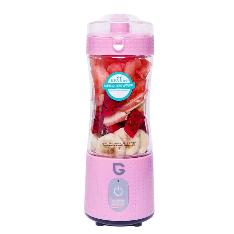 Измельчитель greennovo portable blender, розовый 2