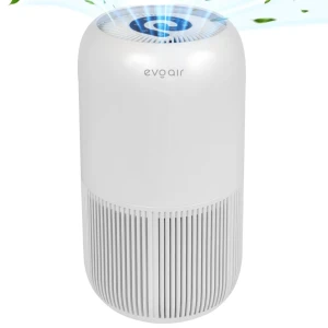 Purificator de aer evoair, yuvospin, lampă uv-c, filtru 3in1, true hepa, carbon activ,alb