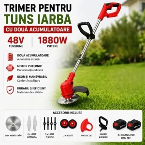 Trimer pentru tuns iarba, cu două acumulatoare ht-901/ht-902