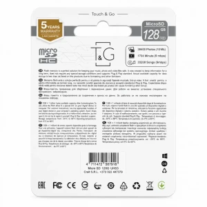 T&g micro sdhc card uhs1 128 gb incl adaptor Thumbnail 2