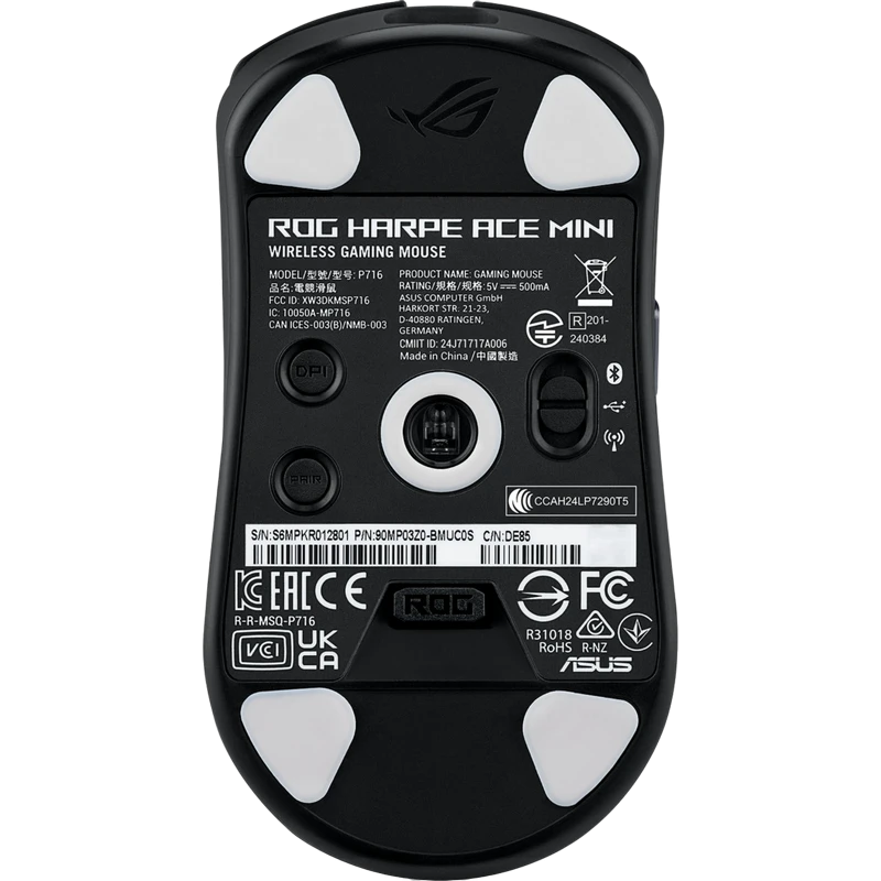 Gaming mouse asus rog harpe ace mini, negru 8