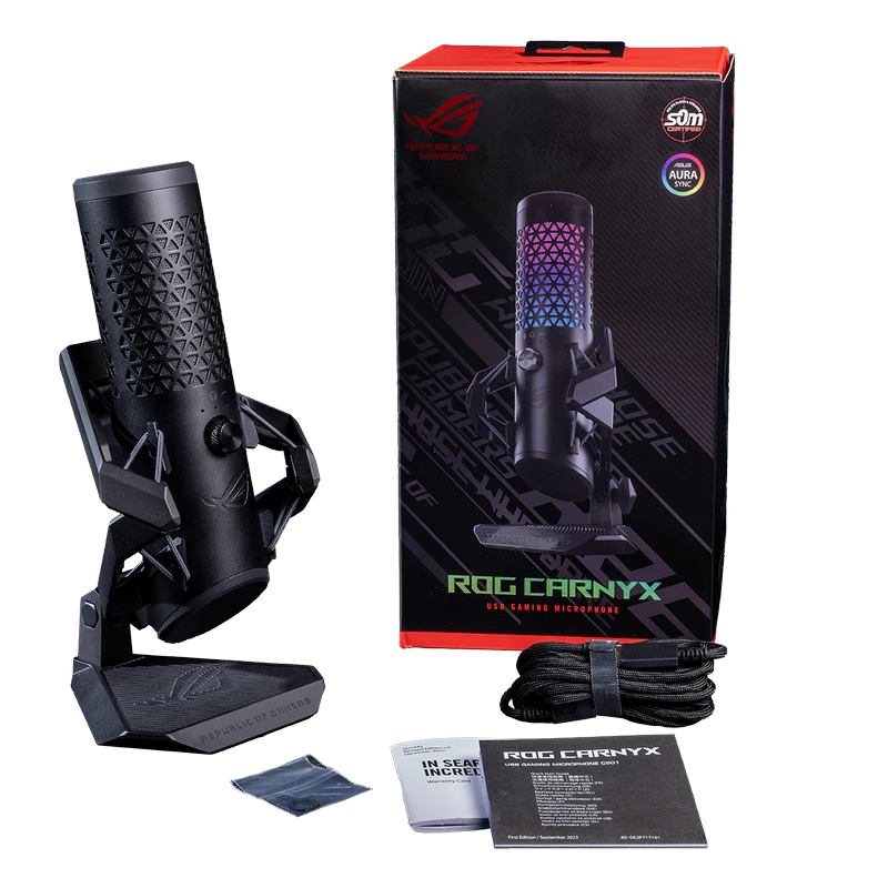 Microfon gaming asus rog carnyx, cu fir, negru 4
