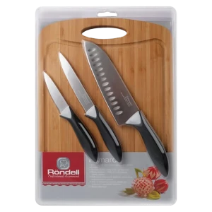 Set de cuțite rondell rd-462, negru | argintiu