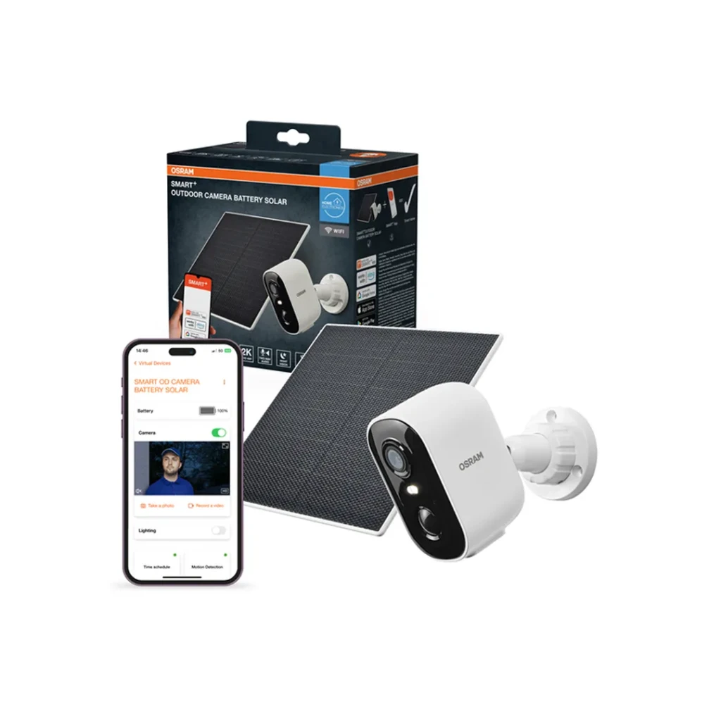 Cameră de supraveghere cu panou solar ip66 exterior osram 4