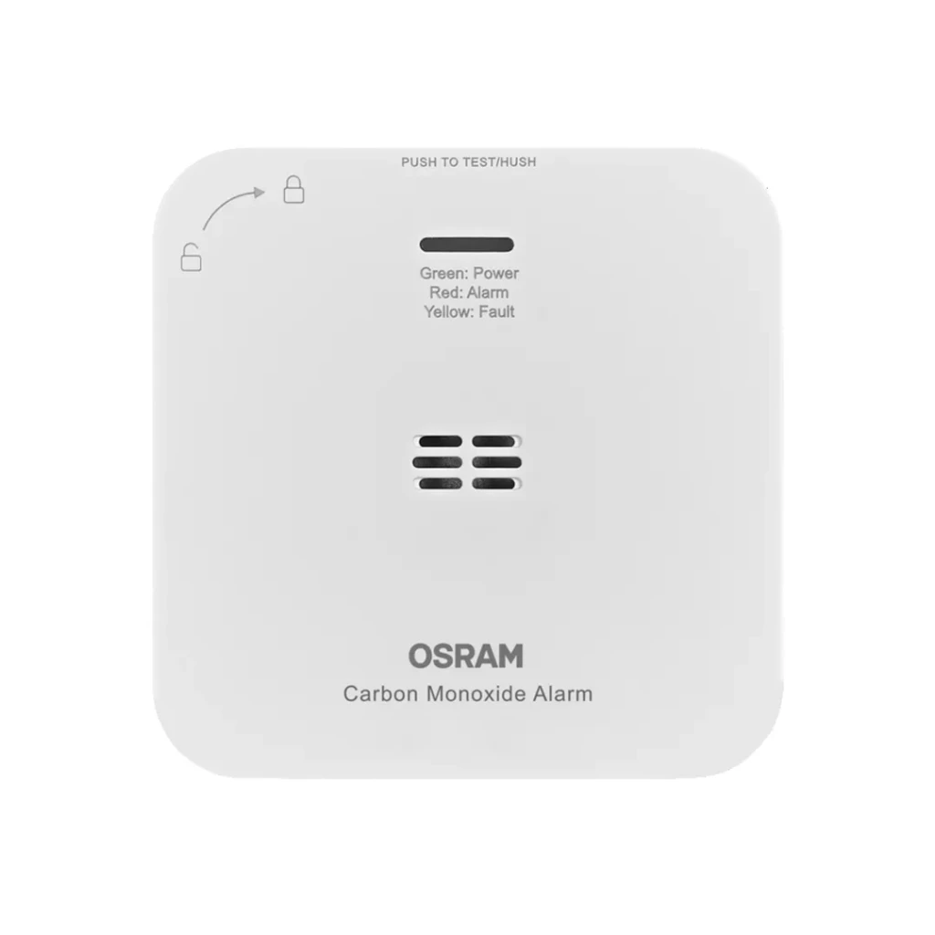 Detector de monoxid de carbon inteligent 85 db 3 v dc monoxid de carbon osram 2