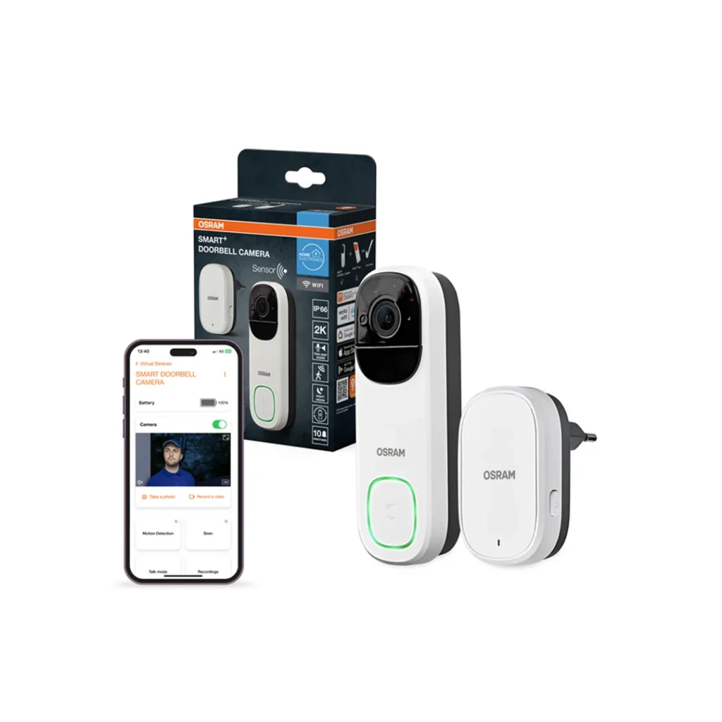 Sonerie video inteligentă ip66 exterior osram 4