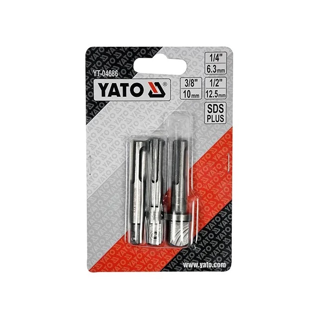Переходник для торцевых головок sds plus 3 шт. 1/4", 3/8", 1/2" 65 мм yato 2