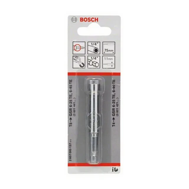 Переходник для бит шестигранный gsr 1/4" 75 мм bosch 2