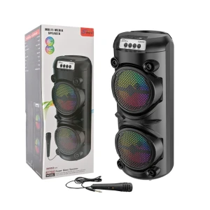 Boxă dublă sing-e zqs6223 rgb party, 6 inch, 20w, neagră Thumbnail 3