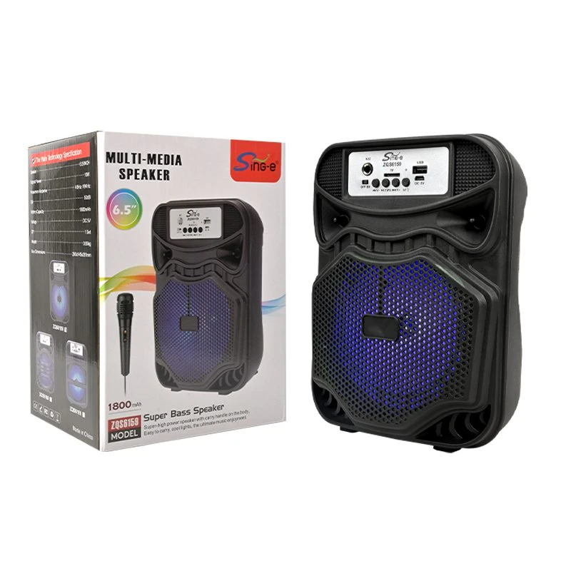 Boxă unică sing-e zqs6159 rgb party, 6 inch, 12w, neagră 4
