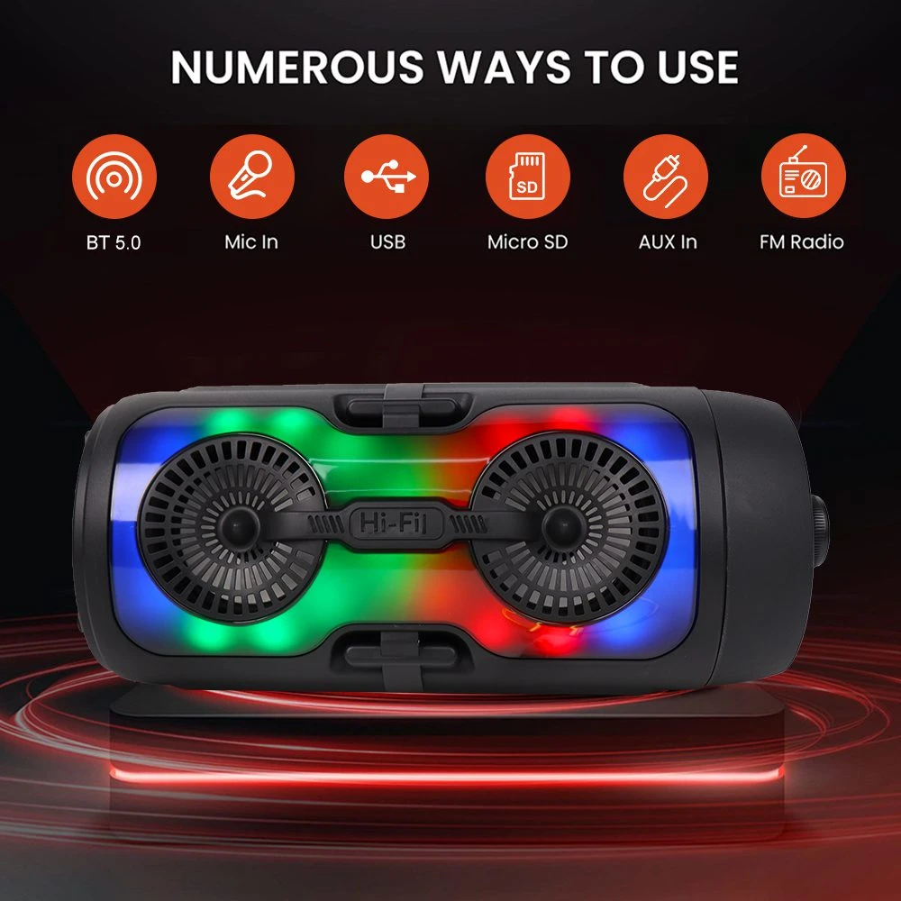 Boxă dublă sing-e zqs4291 rgb party, 4 inch, 16w, neagră 2