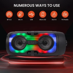 Boxă dublă sing-e zqs4291 rgb party, 4 inch, 16w, neagră Thumbnail 2