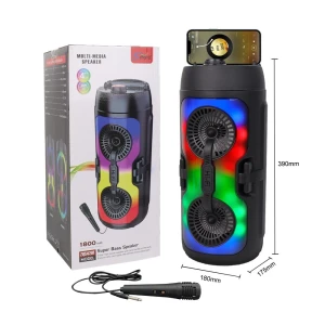 Boxă dublă sing-e zqs4291 rgb party, 4 inch, 16w, neagră Thumbnail 4