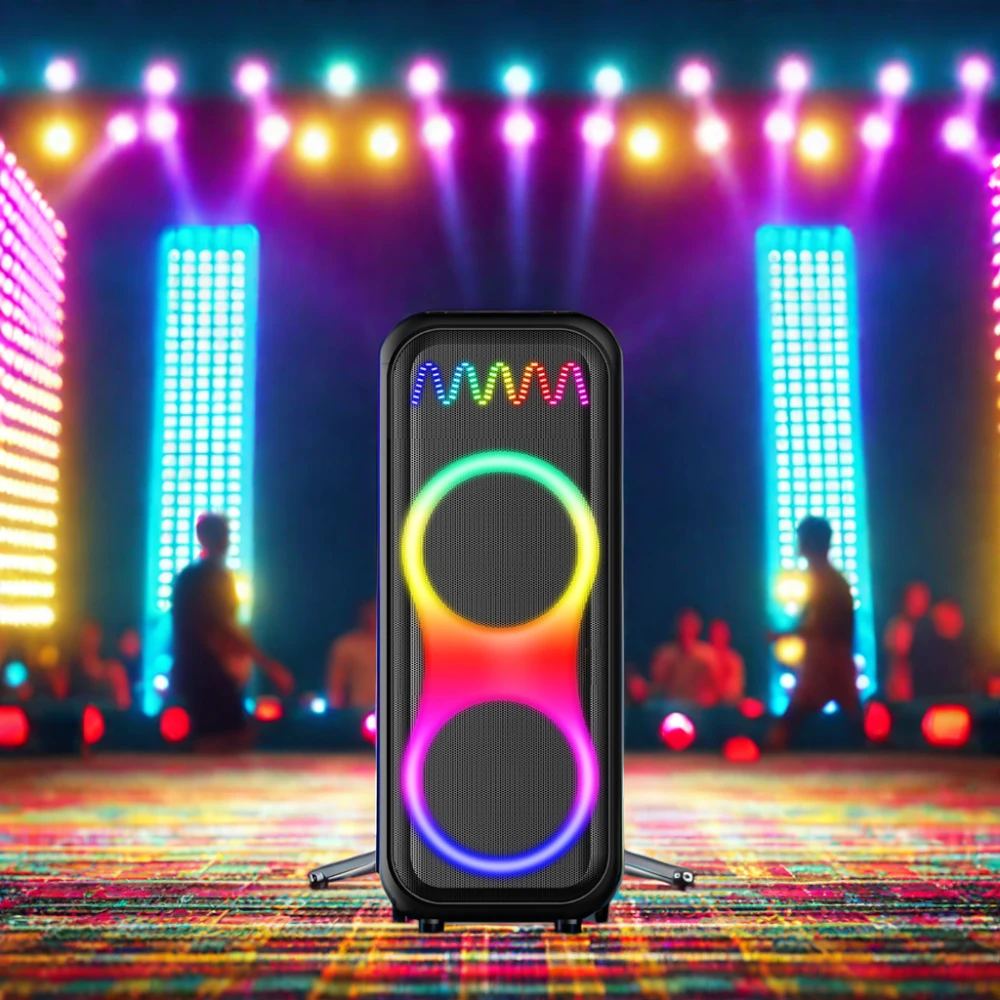 Boxă dublă sing-e zqs10212 rgb party, 10 inch, 100w, neagră 2