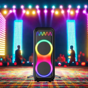 Boxă dublă sing-e zqs10212 rgb party, 10 inch, 100w, neagră