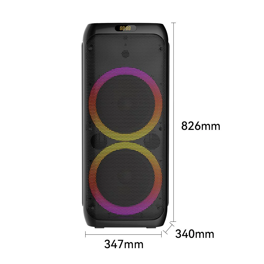 Boxă dublă sing-e zqs10209 rgb party, 50w, neagră 2