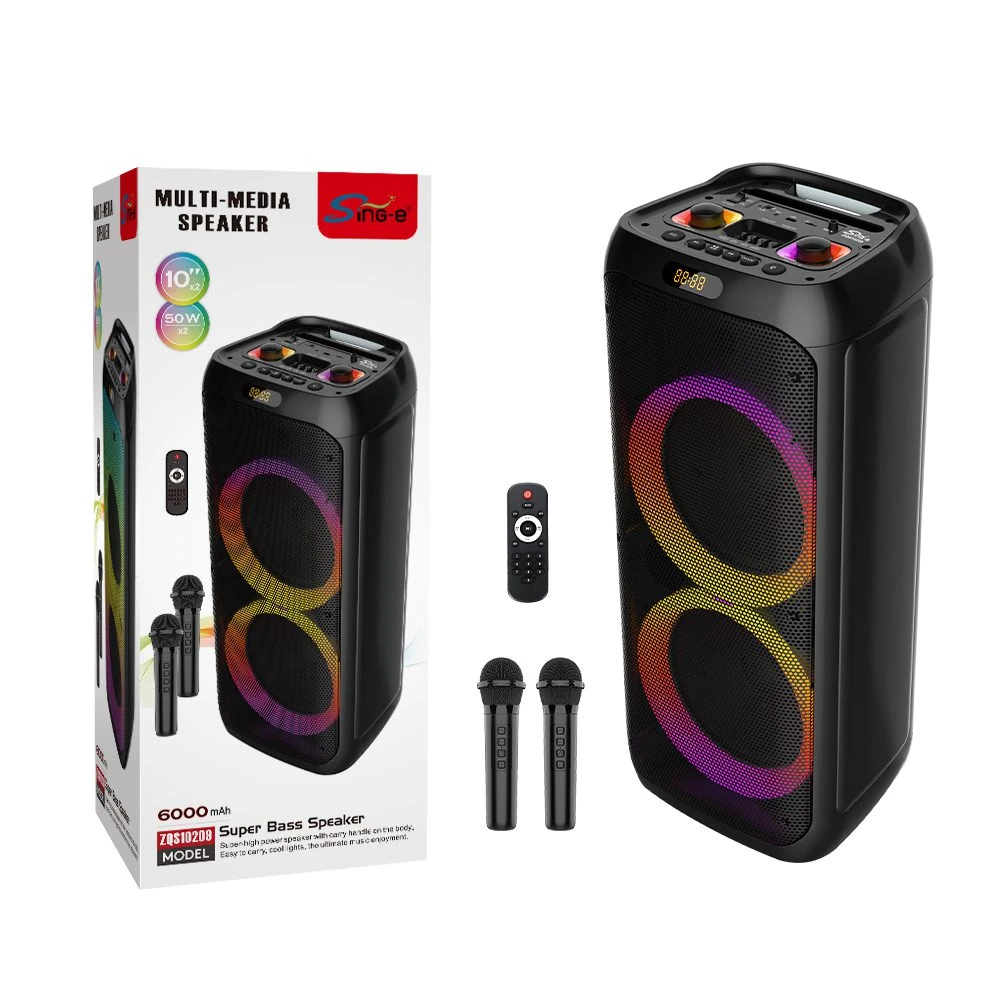 Boxă dublă sing-e zqs10209 rgb party, 50w, neagră 3