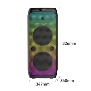 Boxă dublă sing-e zqs10208 rgb party, 50w, neagră