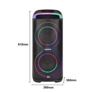 Boxă dublă sing-e zqs8258 rgb party, 40w, neagră